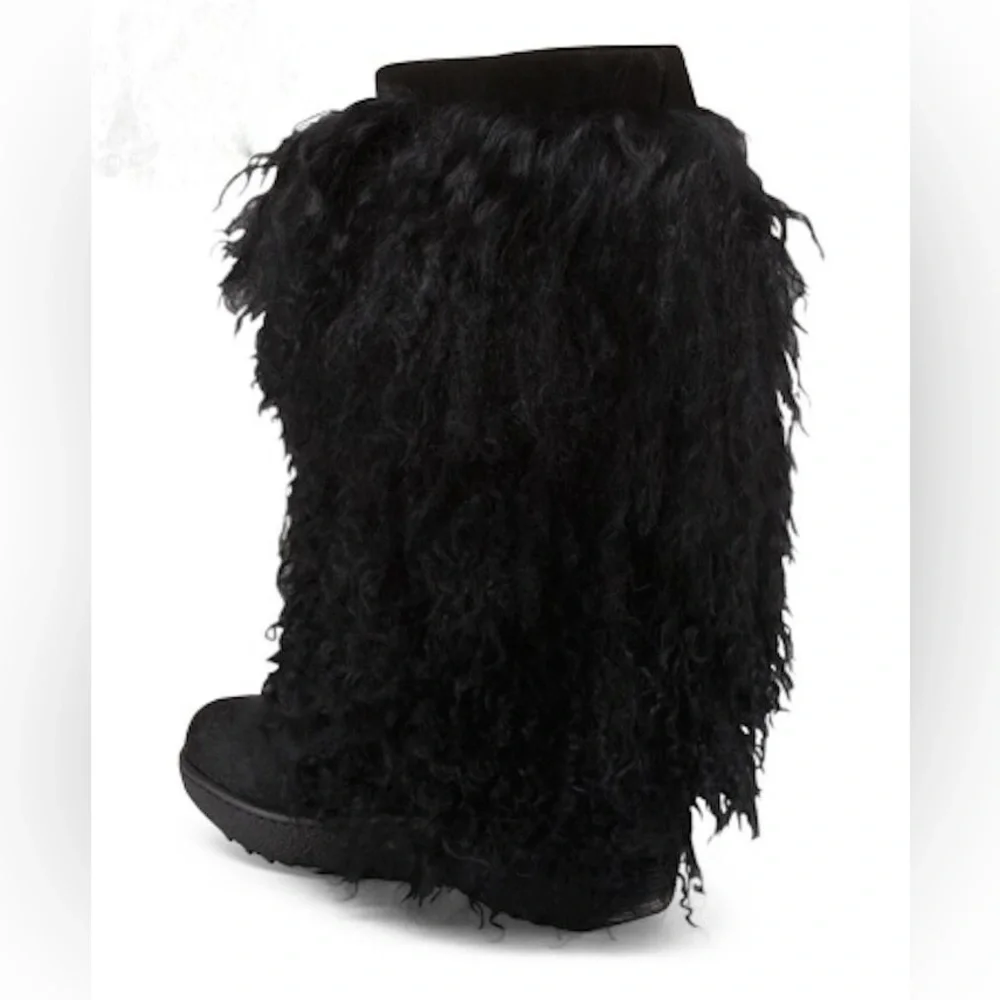 Oscar Sport Barbara Curly Goat Hair Apres Ski Winter Snow Boots